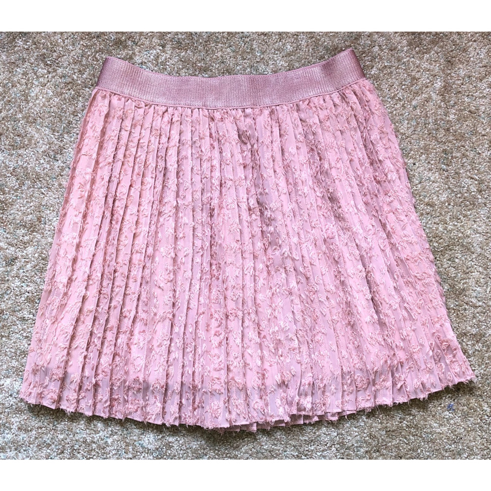 Culture of Life COL1972 Pink Crinkle Pleated Skirt Rayon Blend Women’s Large Y2K